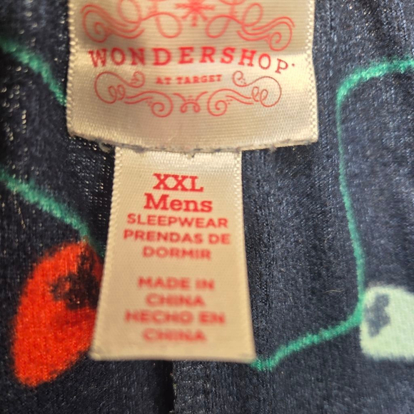 Men's Wondershop Navy Christmas Lights Pajama pants XXL Multi-color - Picture 3 of 3